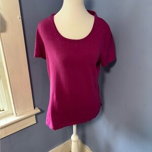 Jones New York Fuchsia Short Sleeve Tee